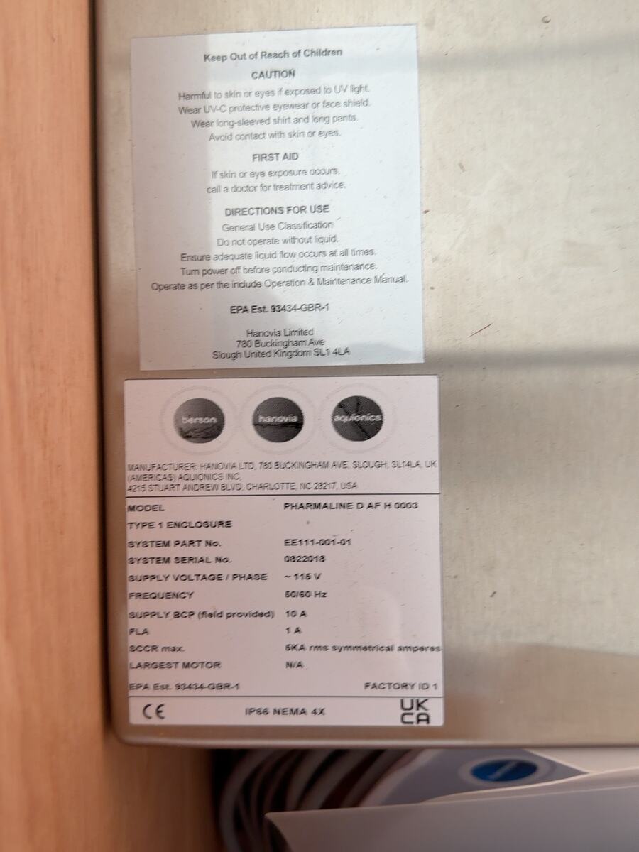 Hanovia Sanitary UV liquid-disinfection system thumbnail 11