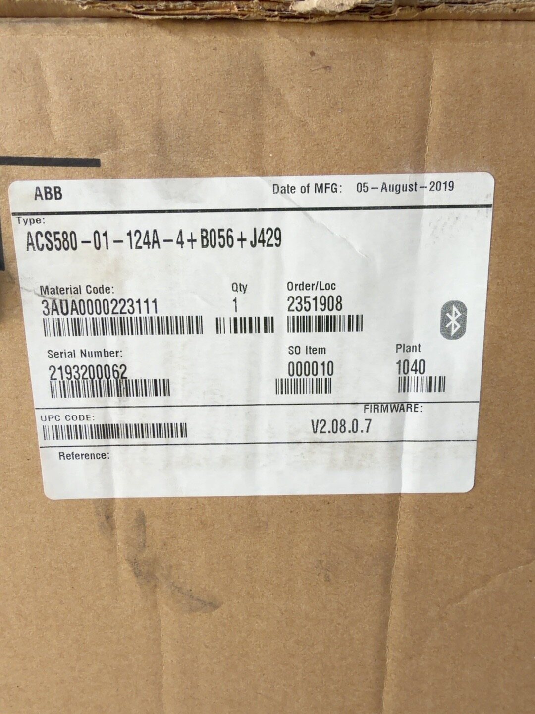 ABB ACS580 100 HP variable-frequency drive (75 HP heavy duty) thumbnail 2