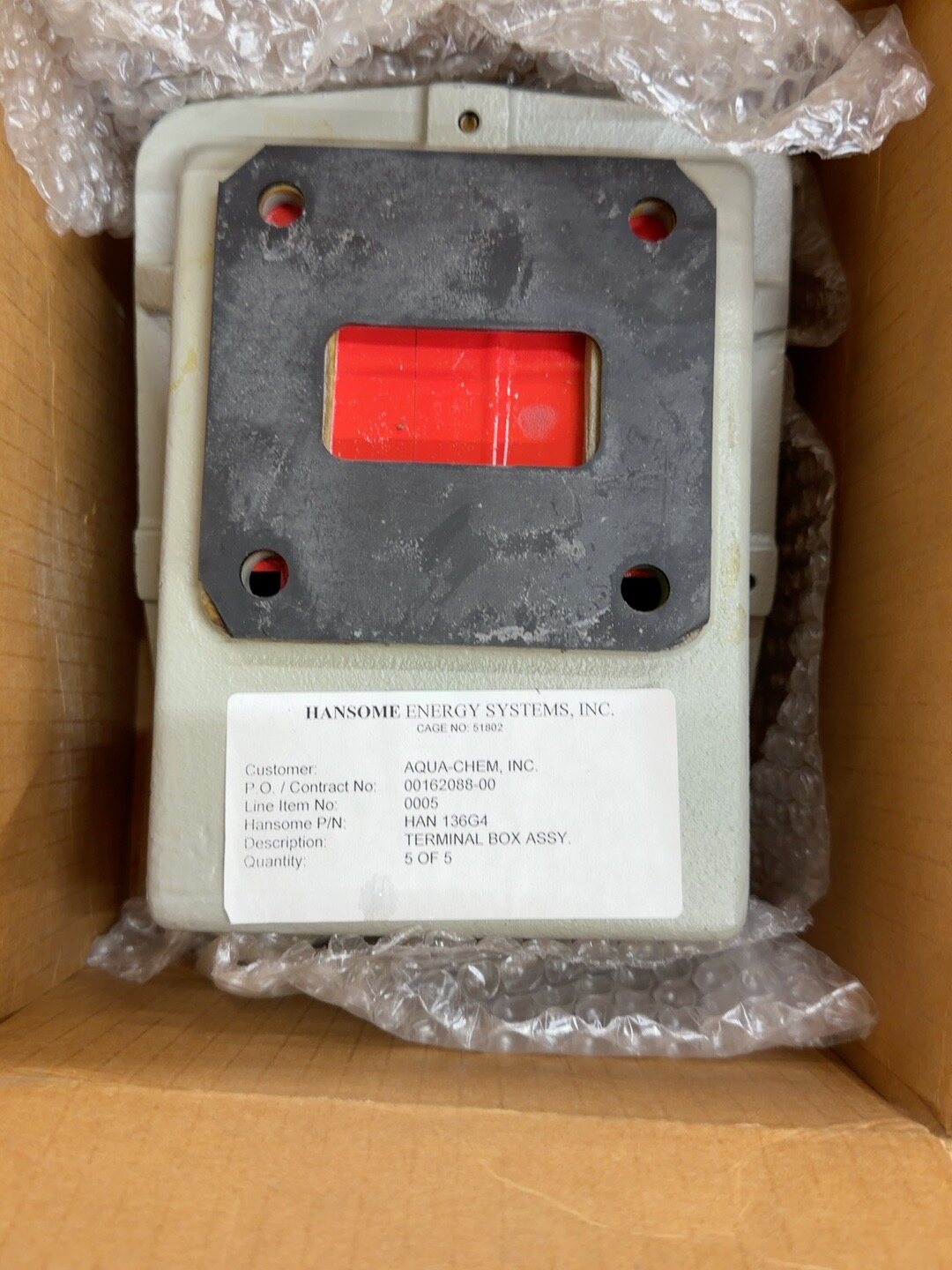 Hansome Energy Systems Inc. for Aqua-Chem Motor terminal-box assembly thumbnail 8