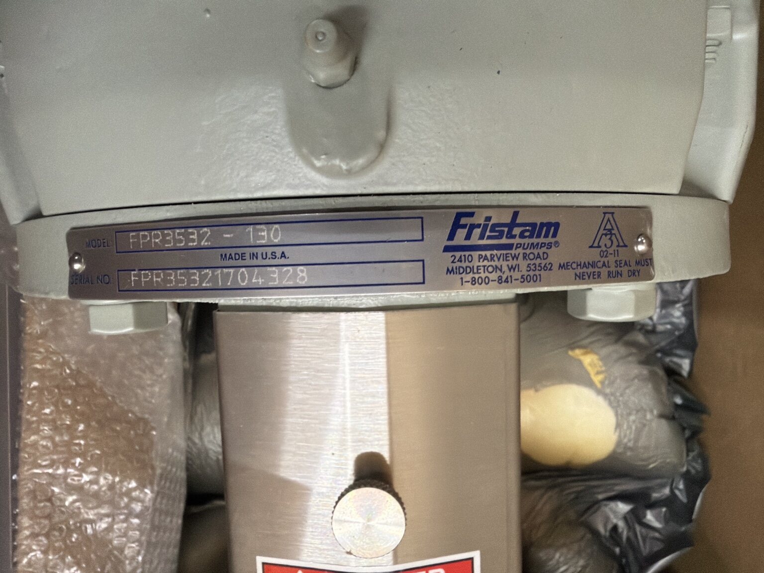 Fristam Pumps Hygienic stainless centrifugal pump package, 10 HP thumbnail 3