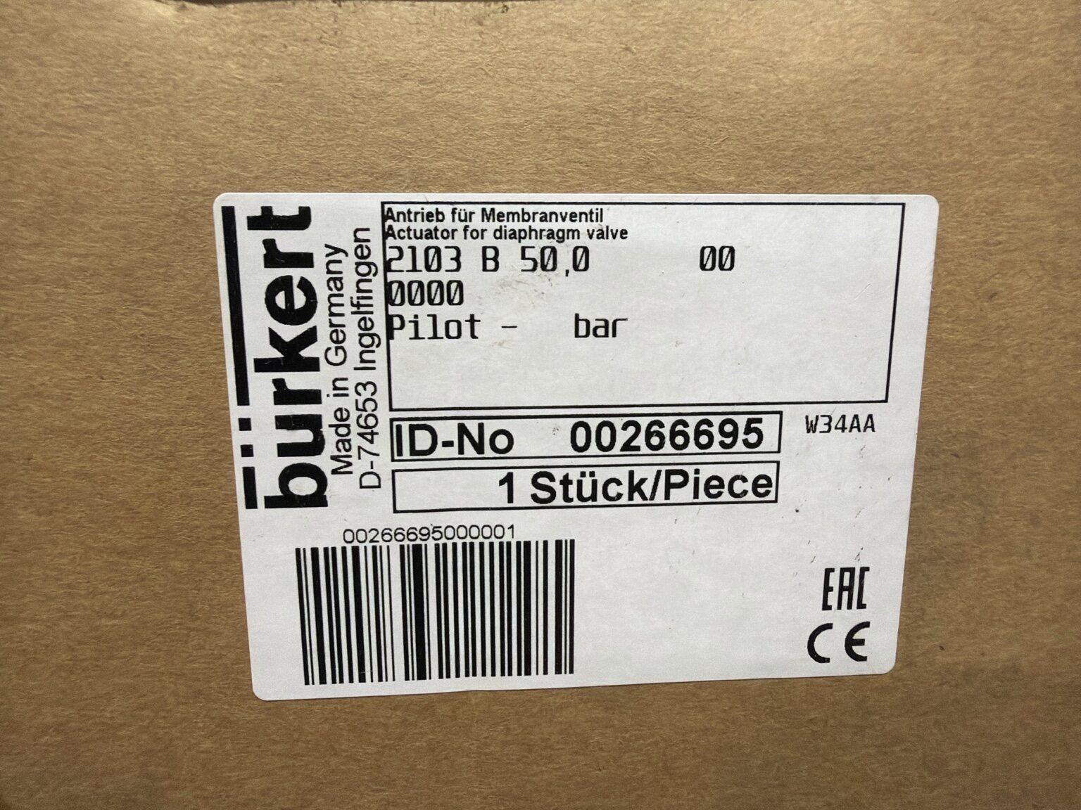 Buerkert Pneumatic stainless diaphragm-valve actuator, 50 mm thumbnail 4