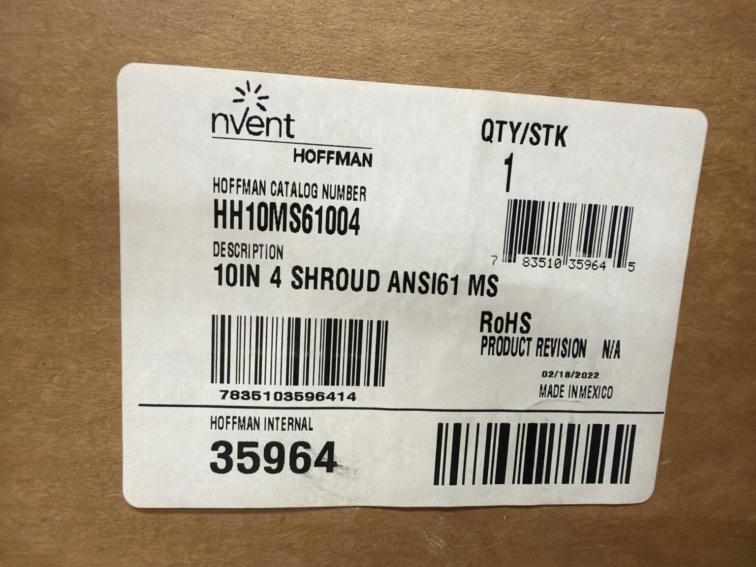 nVent HOFFMAN Type 4/4X filter-fan washdown shroud, 10 in, painted mild steel