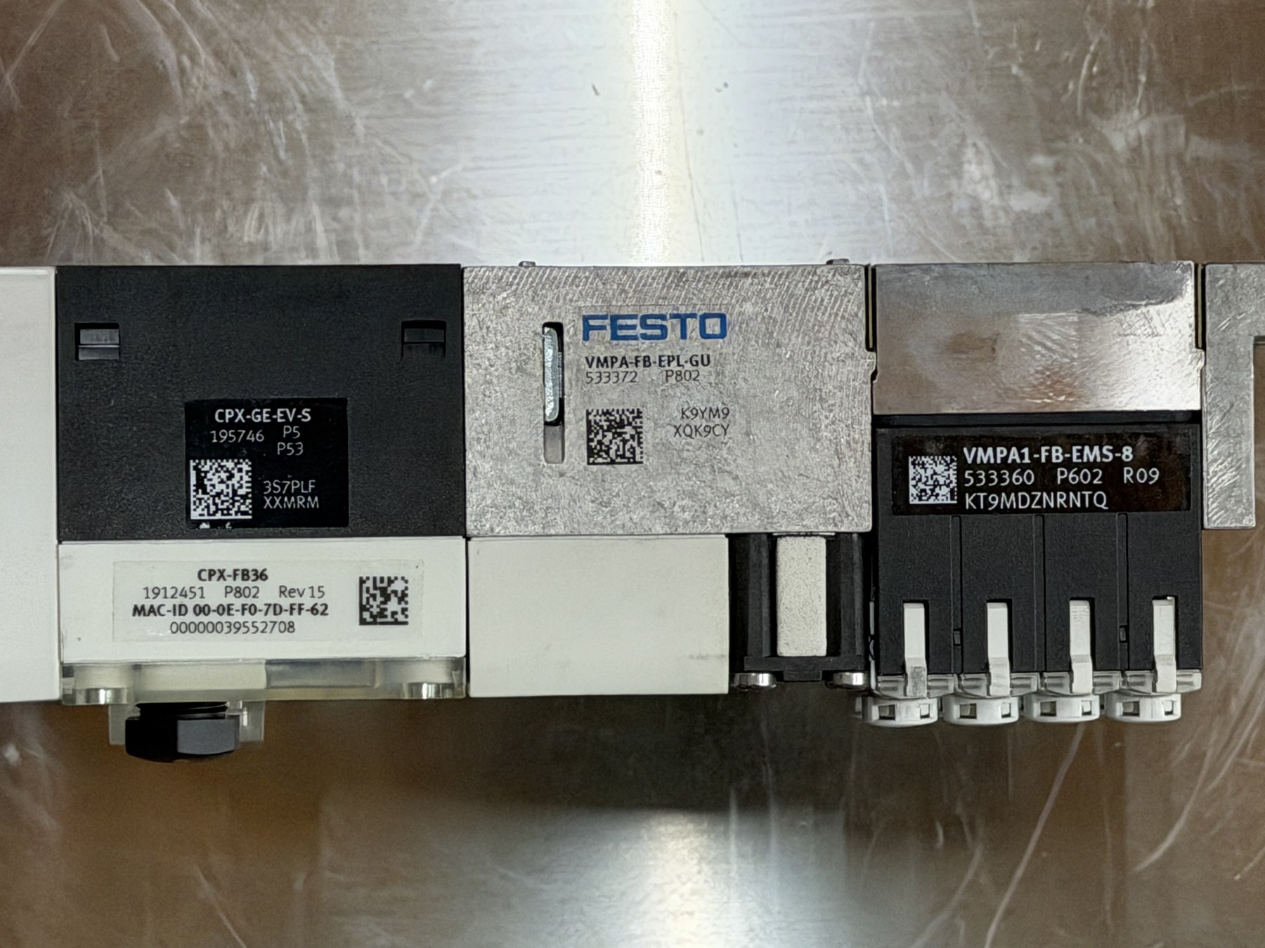 Festo MPA Pneumatic Valve Manifold Assembly with CPX-FB36 — Tagged 8SOL thumbnail 4