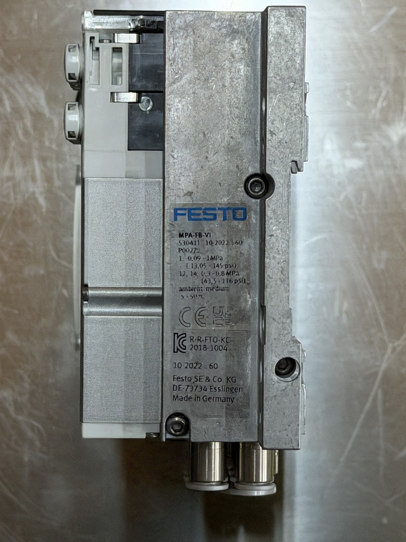 Festo MPA Pneumatic Valve Manifold Assembly with CPX-FB36 — Tagged 8SOL thumbnail 5