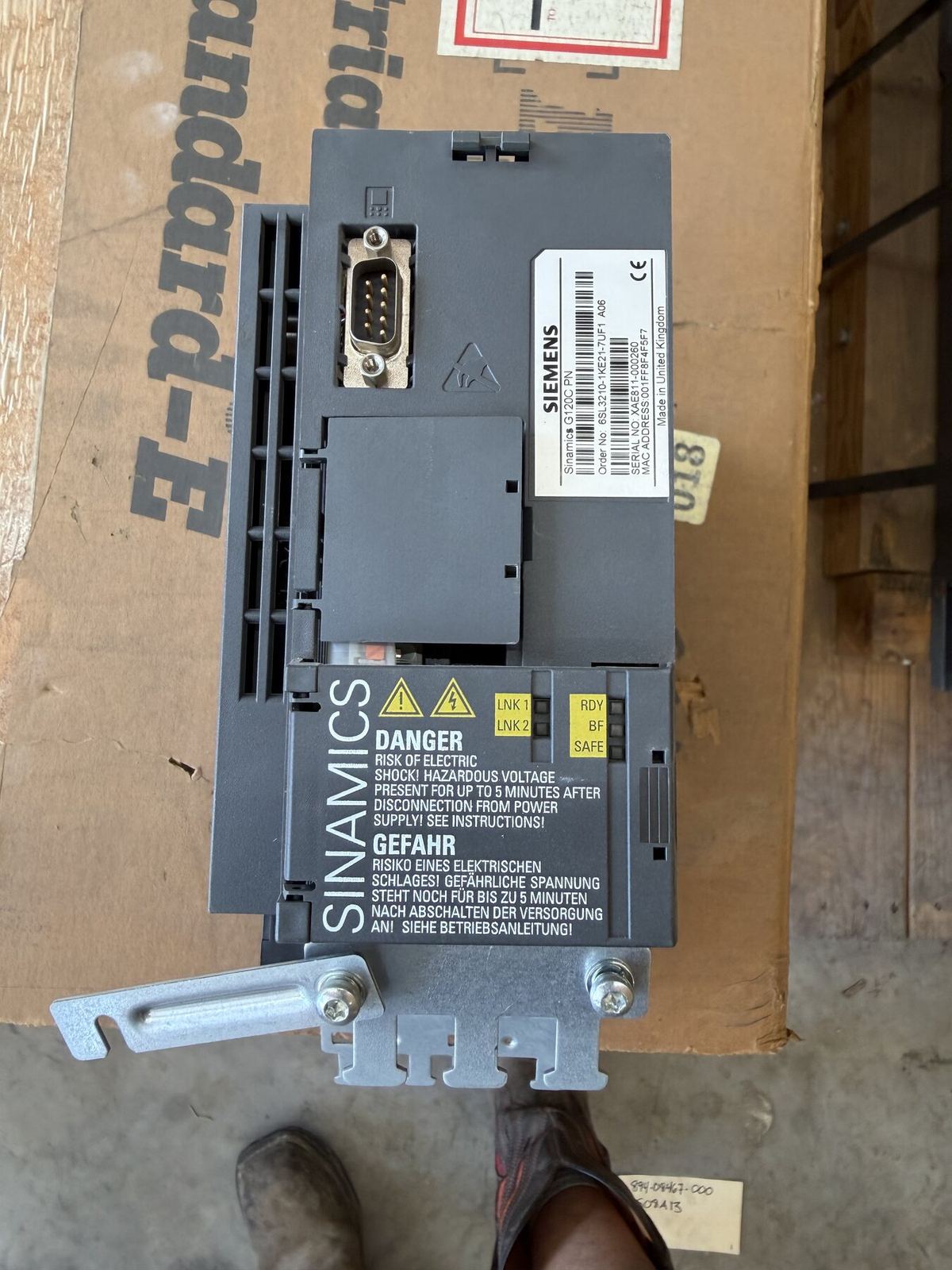 Siemens SINAMICS G120C PN variable frequency drive — 7.5 kW / 10 hp