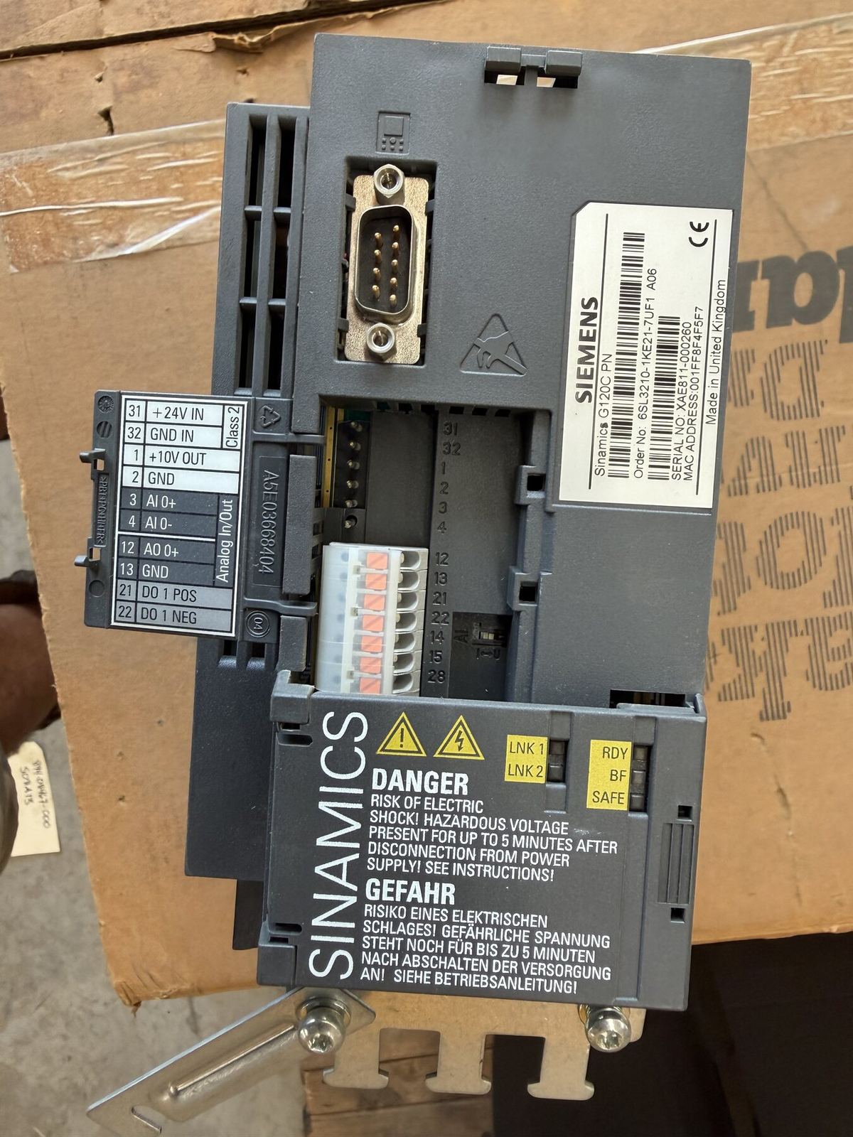 Siemens SINAMICS G120C PN variable frequency drive — 7.5 kW / 10 hp thumbnail 3