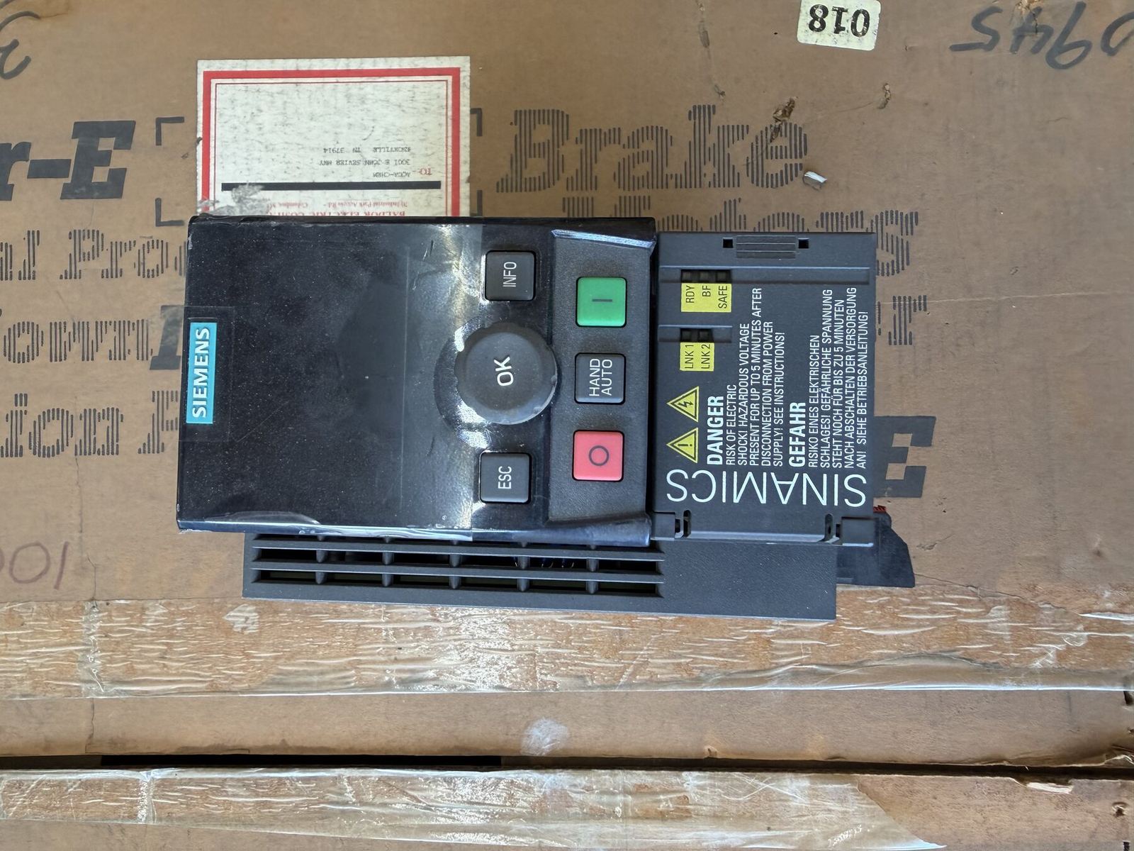Siemens SINAMICS G120C PN drive with rotary operator panel — 7.5 kW / 10 hp