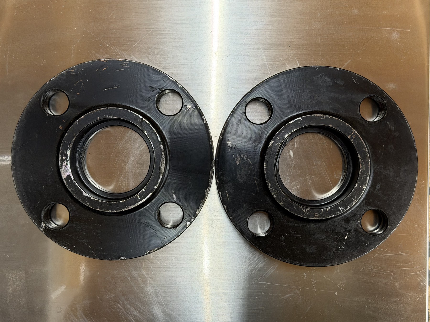 2-inch Class 150 carbon steel socket-weld flanges — lot of 3