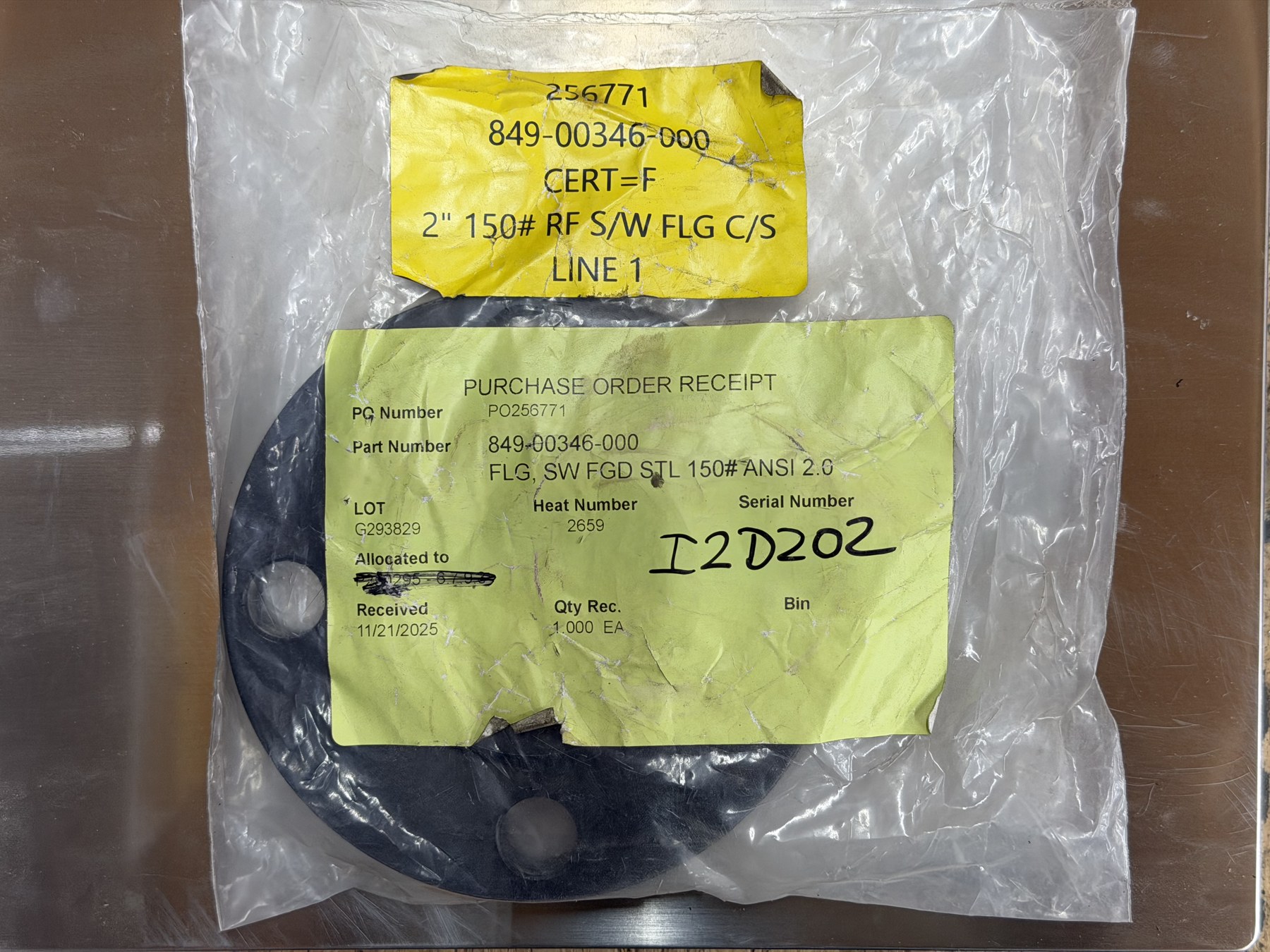2-inch Class 150 carbon steel socket-weld flanges — lot of 3 thumbnail 3