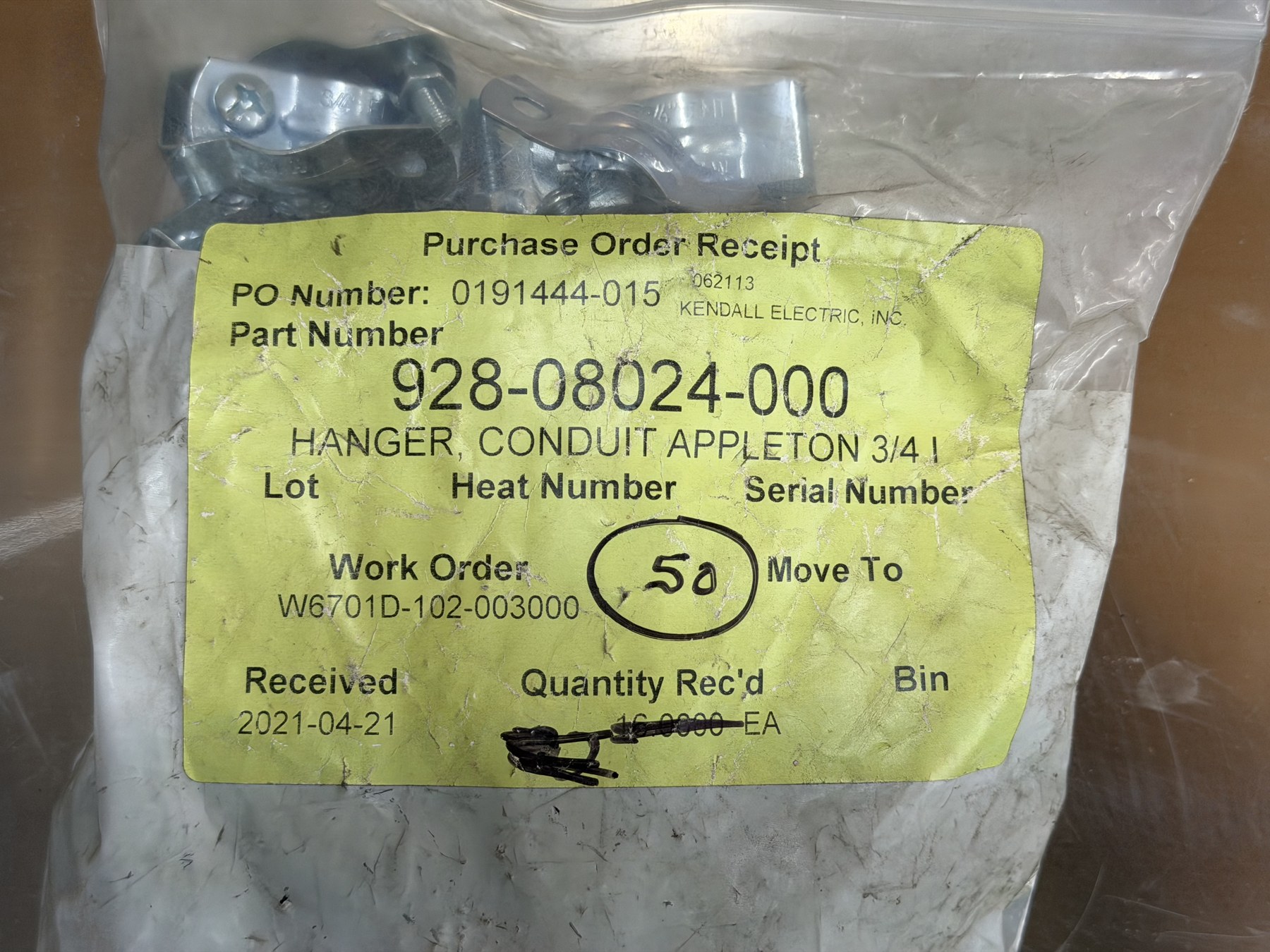 Appleton 3/4-inch conduit hangers — lot of 106 thumbnail 3