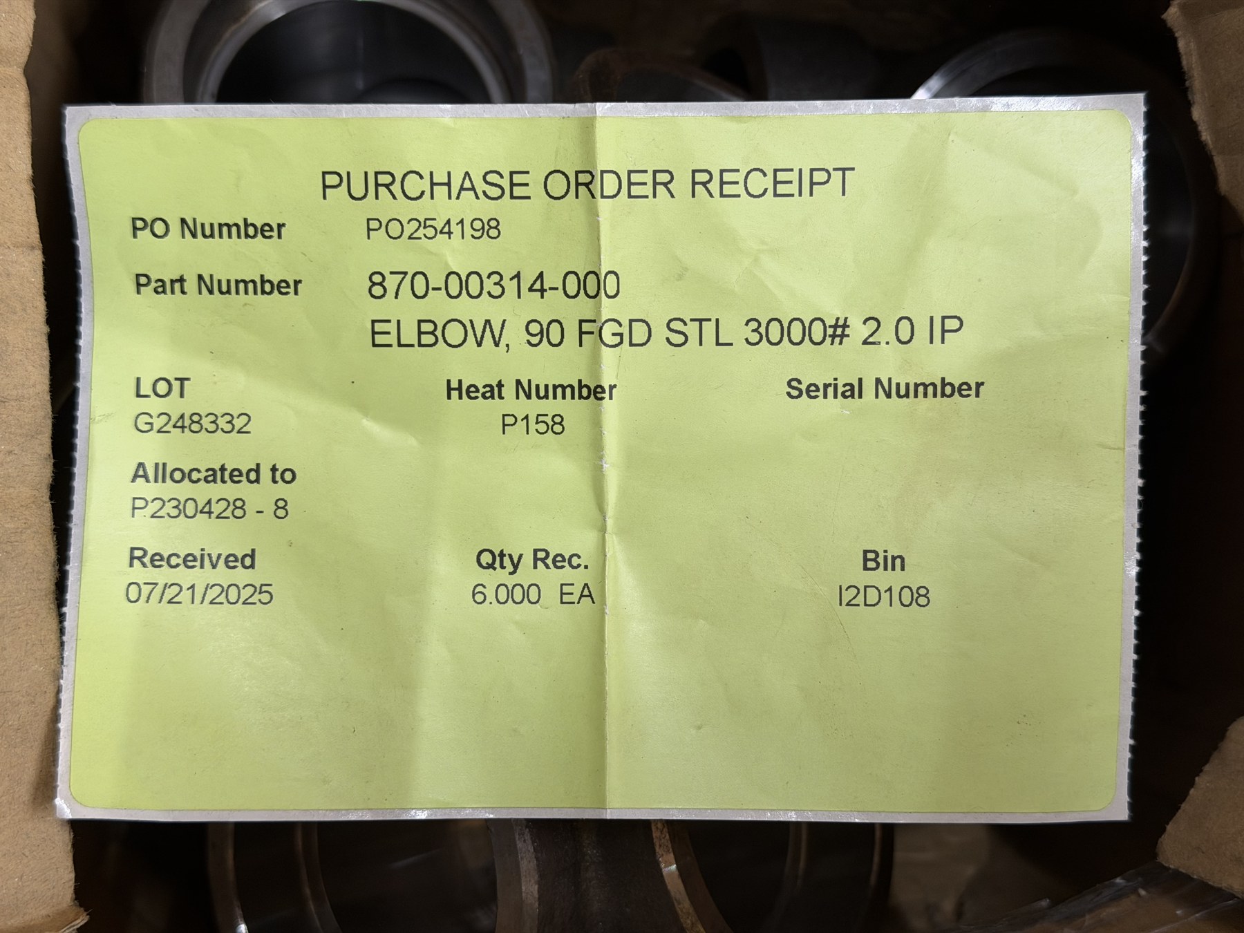 2-inch Forged Steel 90° Socket-Weld Elbow — Class 3000 thumbnail 2