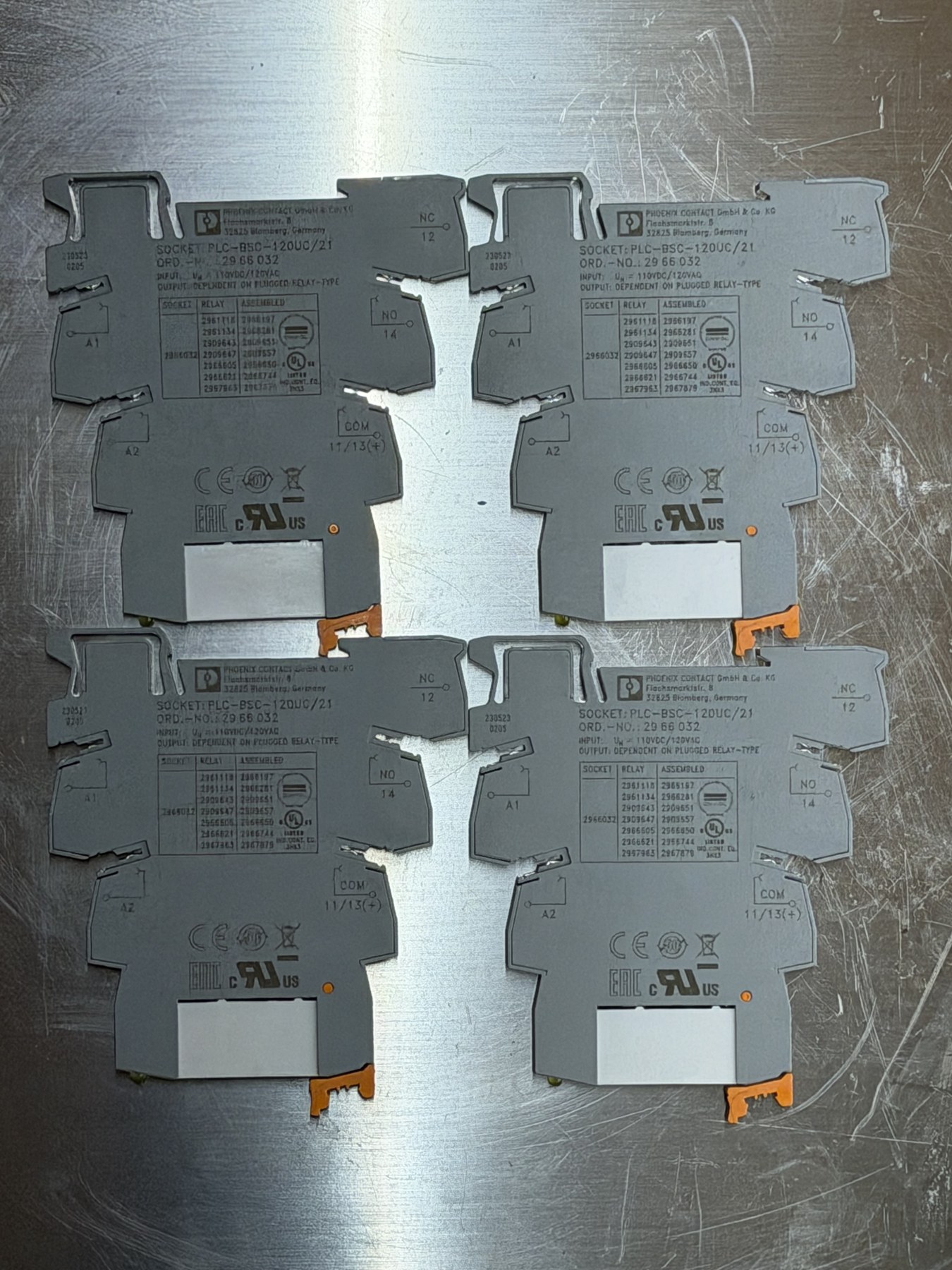 Phoenix Contact PLC-RSC-120UC/21 Relay Modules 2966197 — Lot of 4