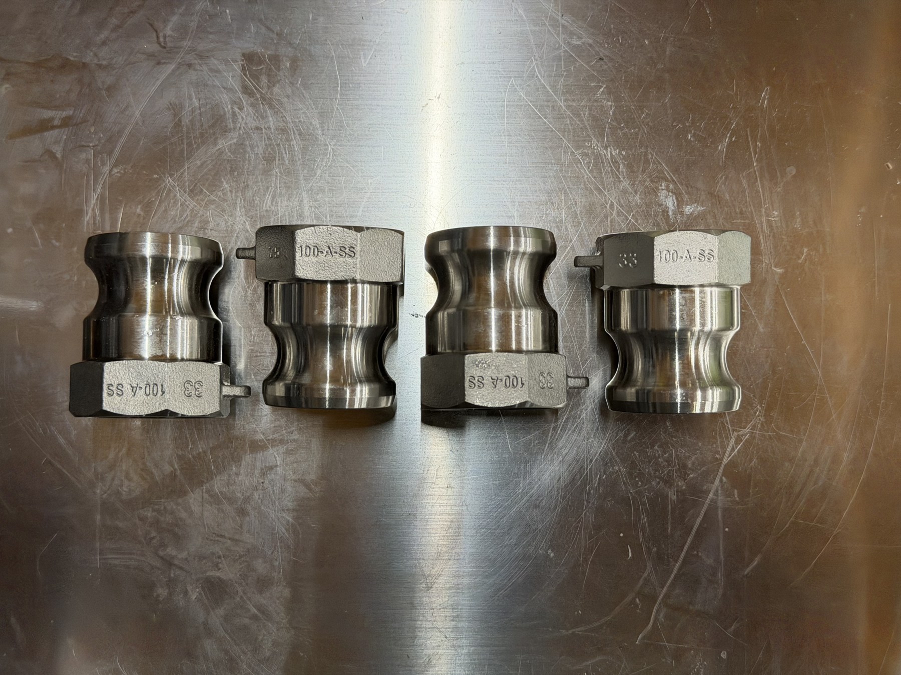 1” Stainless Steel Camlock Type A Adapter Male Cam x Female NPT 316 SS NEW Lot of 4