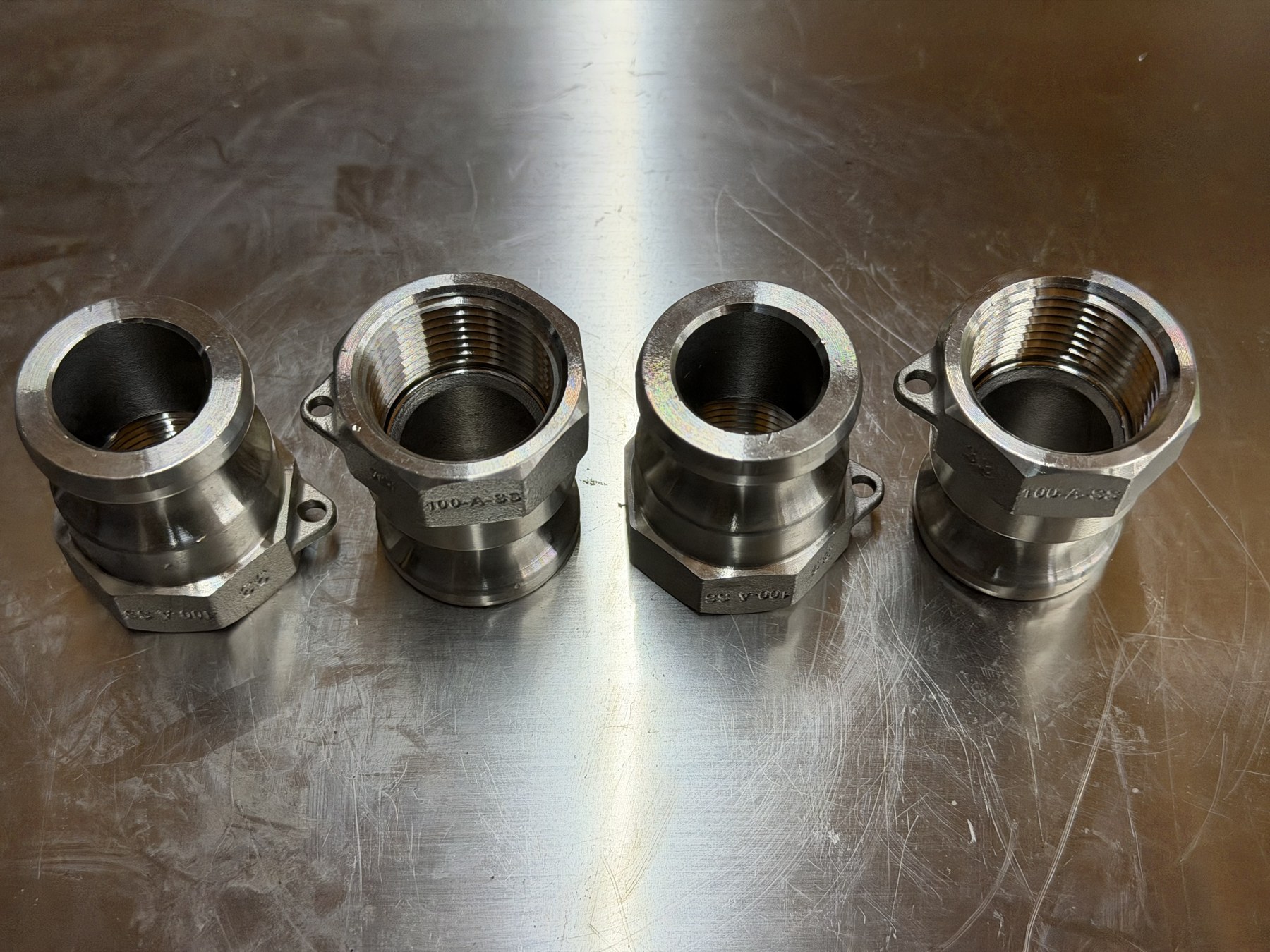 1” Stainless Steel Camlock Type A Adapter Male Cam x Female NPT 316 SS NEW Lot of 4 thumbnail 2