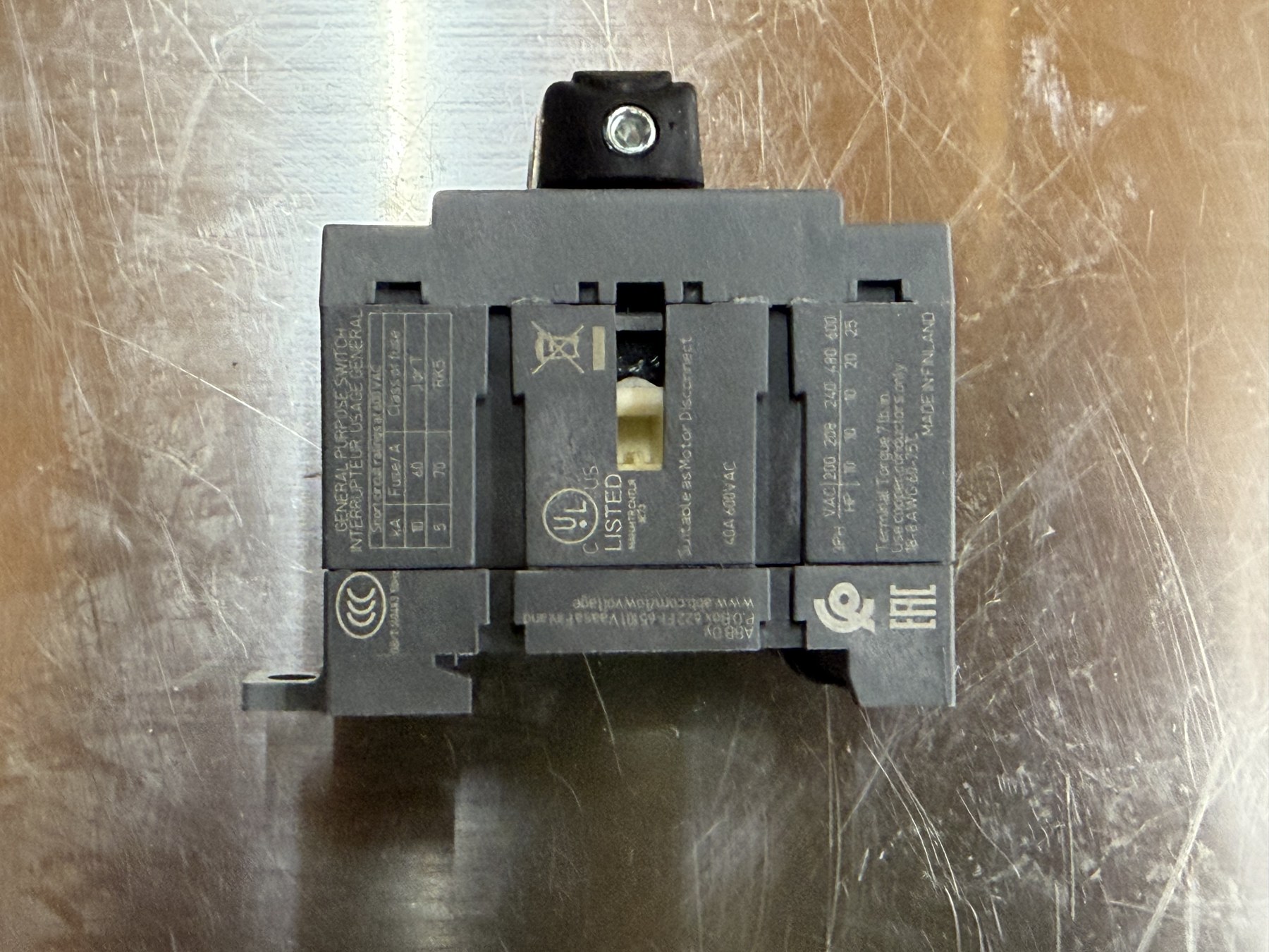 ABB OT40F3 40A 3-Pole Non-Fused Switch-Disconnector thumbnail 5