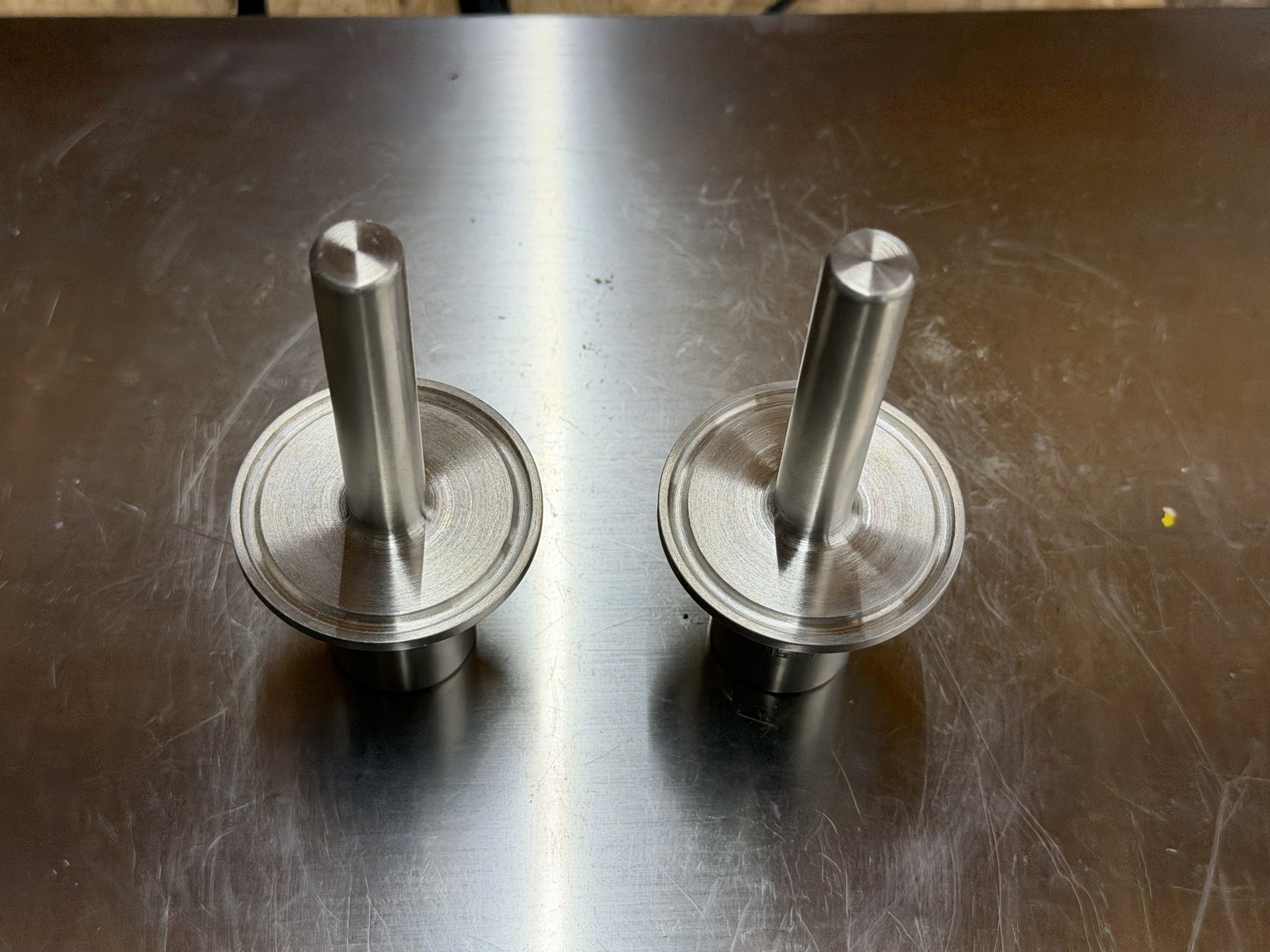 1.5" Tri-Clamp Sanitary Thermowell 65mm 1/2" NPT Socket 316 Stainless NEW Lot of 2