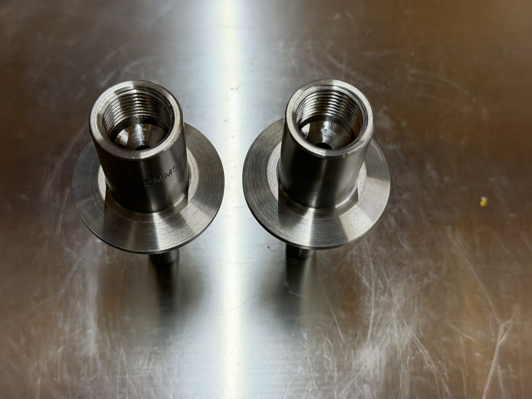 1.5" Tri-Clamp Sanitary Thermowell 65mm 1/2" NPT Socket 316 Stainless NEW Lot of 2 thumbnail 2